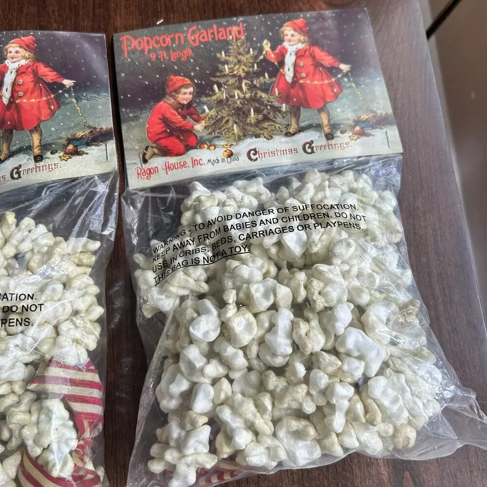 2 new Rogan House Faux Popcorn Garland Strand